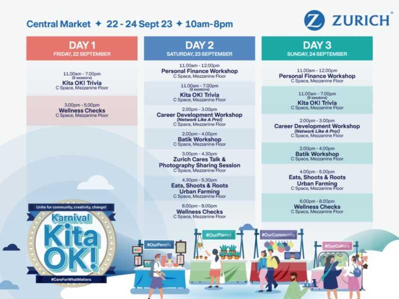 Expect exciting programmes at Zurich Malaysia’s ‘Karnival Kita OK!’ this weekend. — Picture courtesy of Zurich Malaysia 