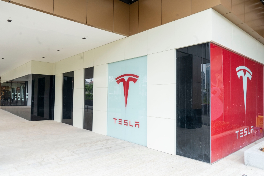 Tesla is expected to open its showroom at Pavilion Damansara Heights this month. — Picture by Shafwan Zaidon