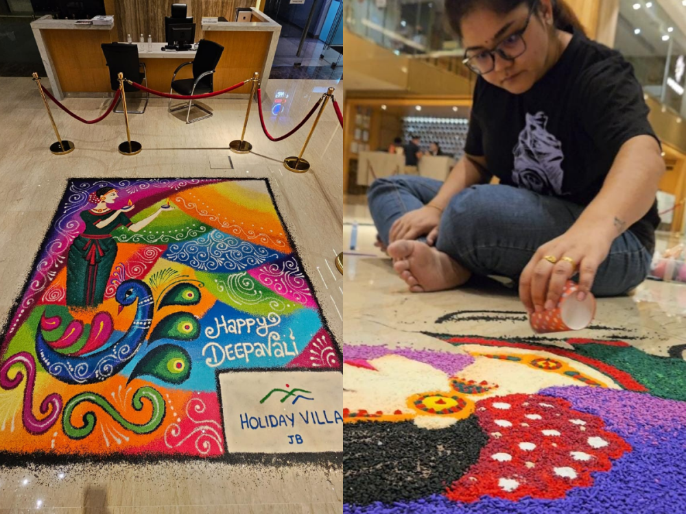 Mogenes has been making rangoli kolam professionally since she was 17-year-old. — Picture courtesy of Mogenes. 