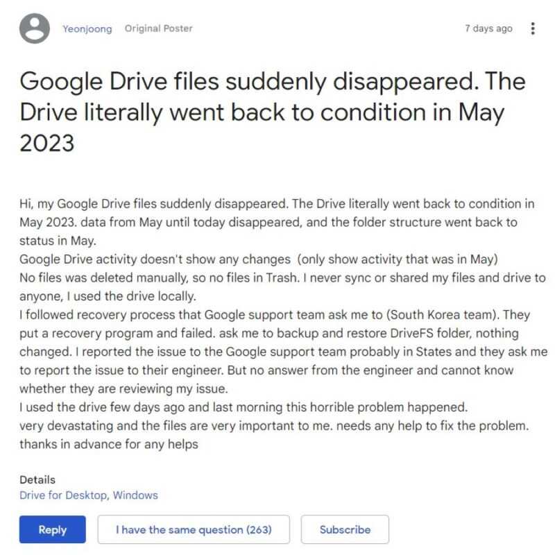 Google Drive users reported months’ worth of files missing – eNews Malaysia