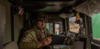 A member of the Ukrainian drone hunting team uses a tablet to monitor the sky, outside the southern city of Kherson, on November 2, 2023, amid Russia’s military invasion on Ukraine. Ukraine’s most senior military official said that the nearly two-year conflict with Russia had reached a stalemate, with Russia rejecting the comments. — eNM pic