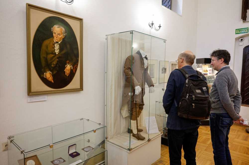 People visit the museum of German philosopher Immanuel Kant at the Cathedral, also known as the Koenigsberg Cathedral, in Kaliningrad November 26, 2023. — eNM pic