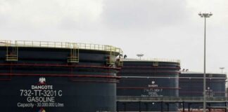 Storage tanks are seen at the newly-commissioned Dangote petroleum refinery in Ibeju-Lekki, Lagos May 22, 2023. — eNM pic  