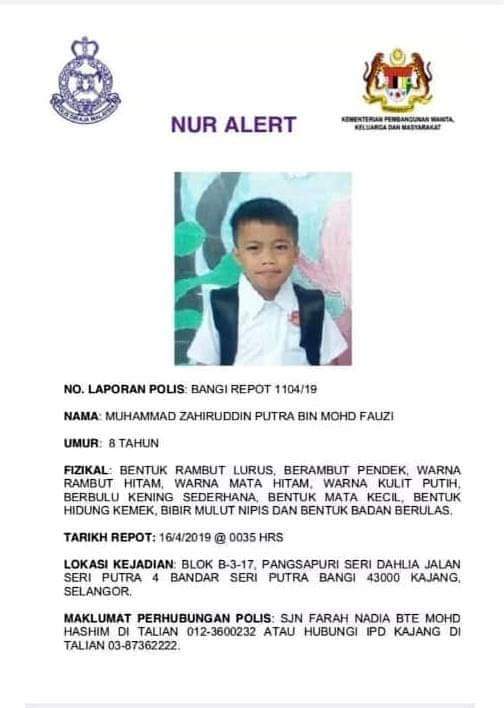 Father of missing boy prays for Raya miracle – eNews Malaysia
