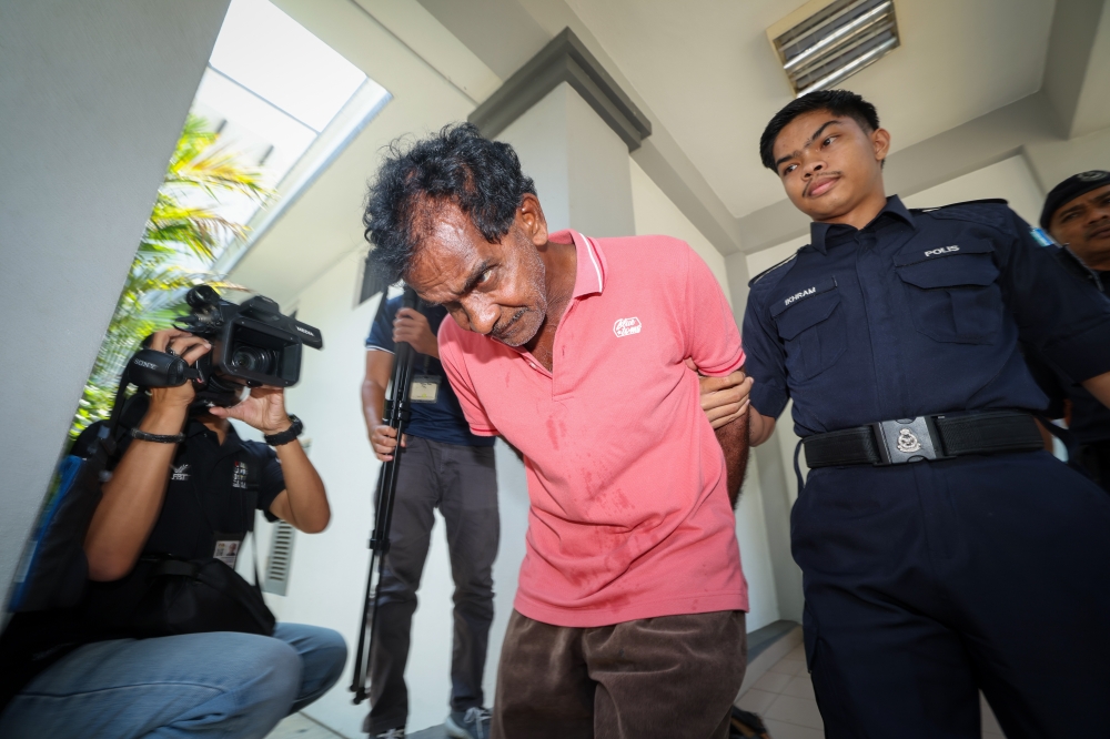 Self-employed P. Ramasamy (pic), 66, was sentenced to jail for a month and fined RM3,000 by the Kuala Kubu Baru Magistrates’ Court on May 6, 2024, for displaying the King of Malaysia’s photo during the Kuala Kubu Baru (KKB) by-election campaign. — eNM pic