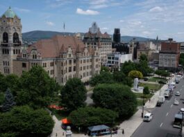 A general view shows downtown Scranton, Pennsylvania. — eNM pic